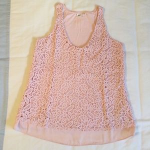 GAP | pink lace front tank